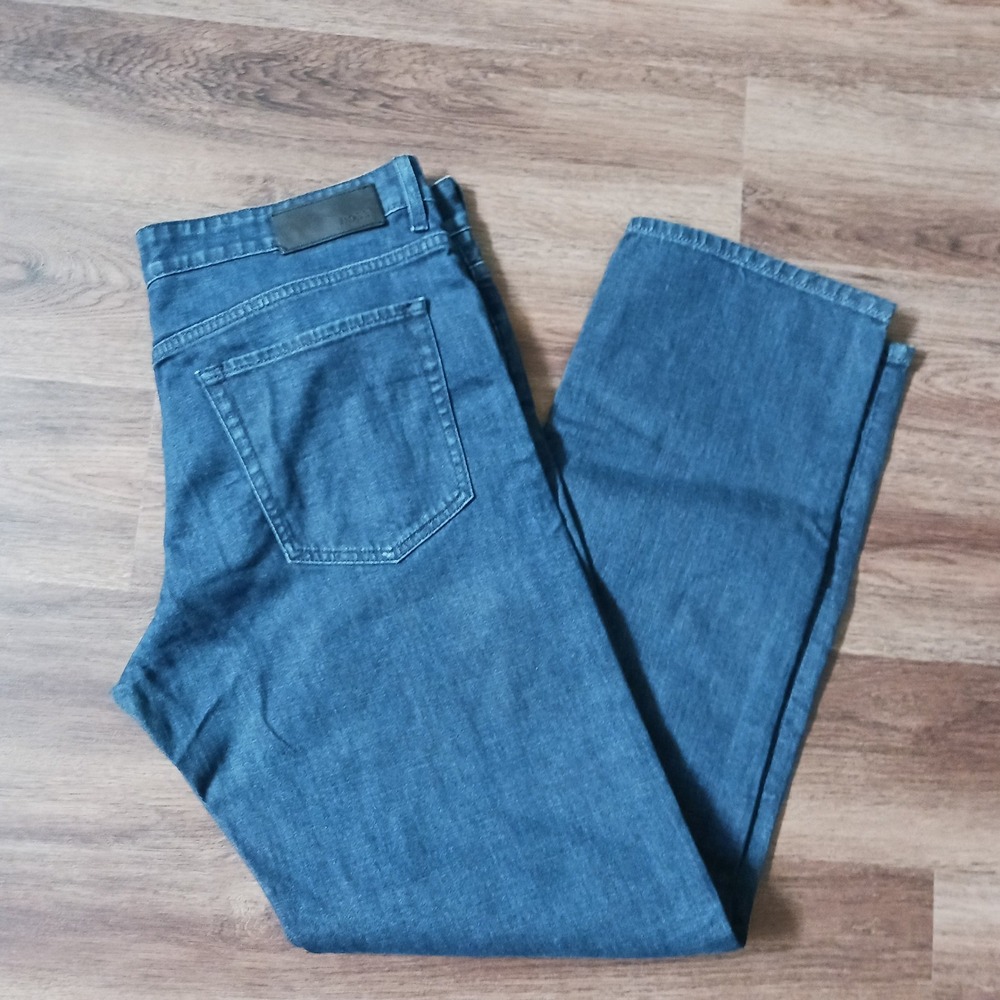 Hugo Boss Mens Candiani Denim Stretch Jeans Blue Straight Leg 38x32